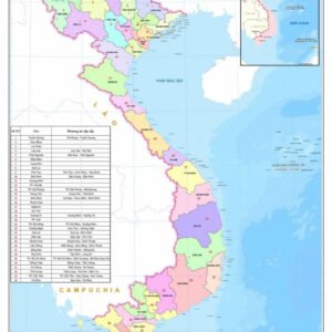 bản đồ 34 tỉnh thành việt nam